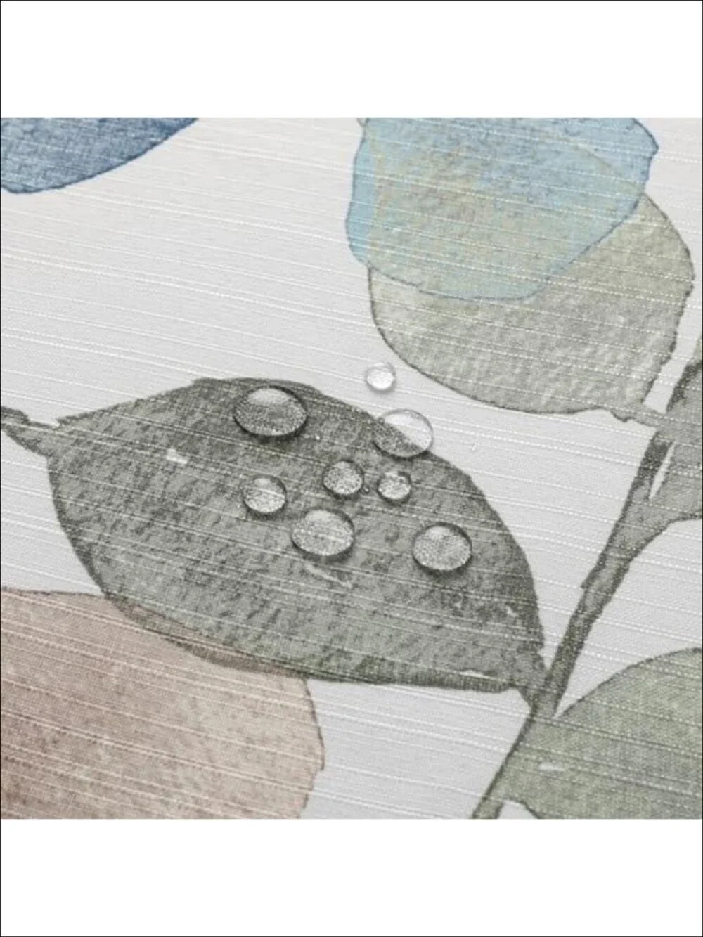 Leaf Printed Rectangle Tablecloth 60x84 Waterproof Slub Fabric